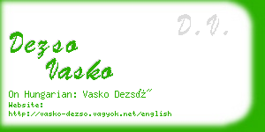 dezso vasko business card